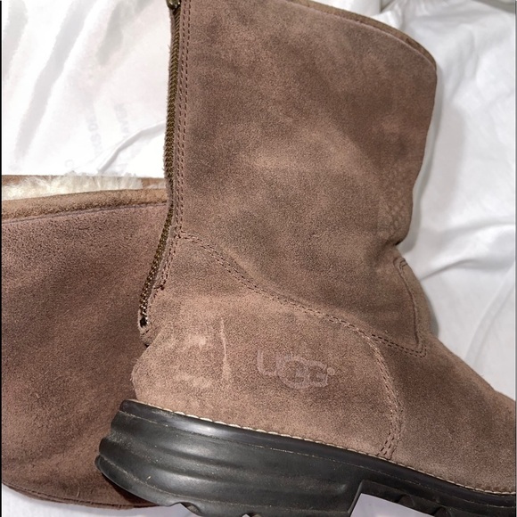 UGG Langley, Suede, fully lined sheepskin boots Size 7 GUC - Picture 10 of 11